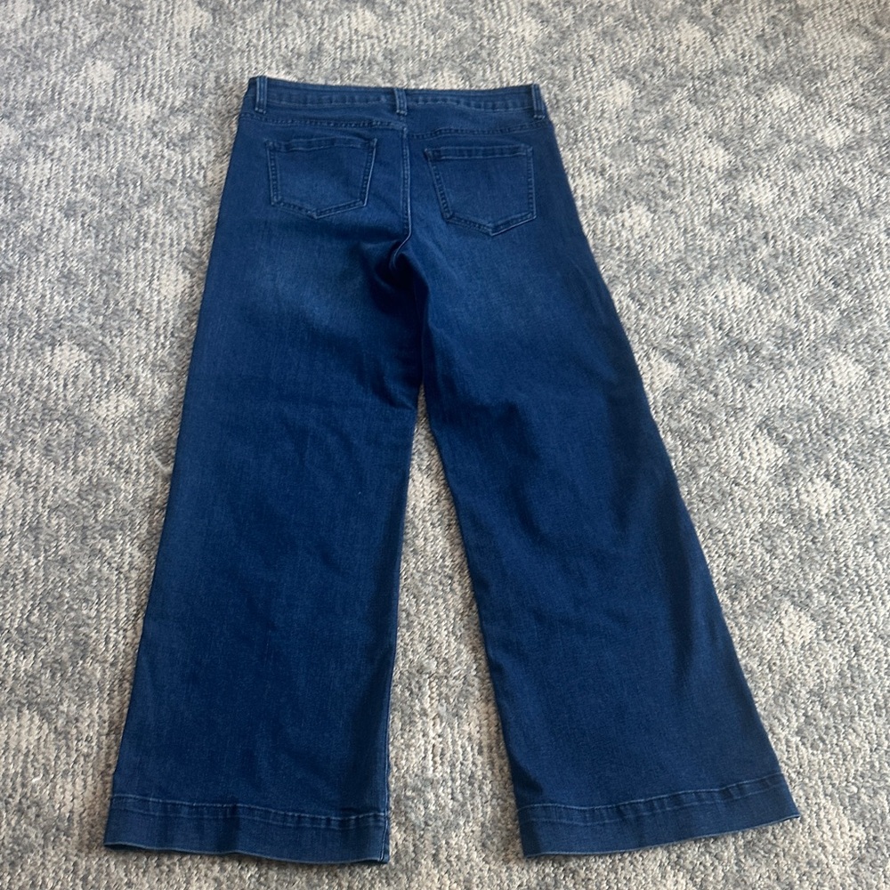Time and Tru Indigo Wide-Leg Jeans with Front Seams - Picture 4 of 4